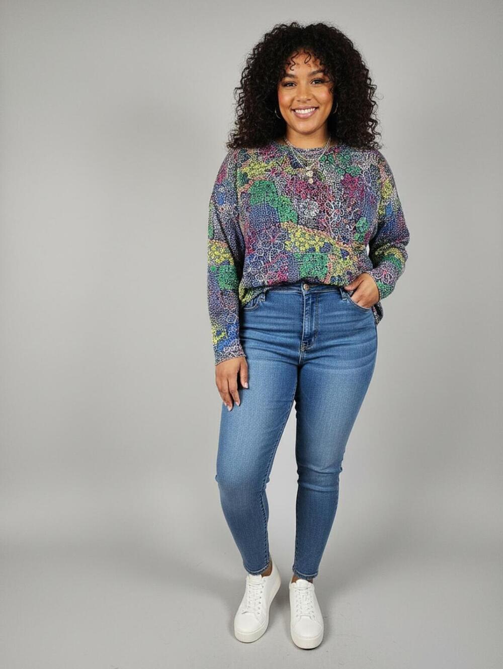 Westbound Women's XL Multicolor Cotton Long Sleeve Shirt